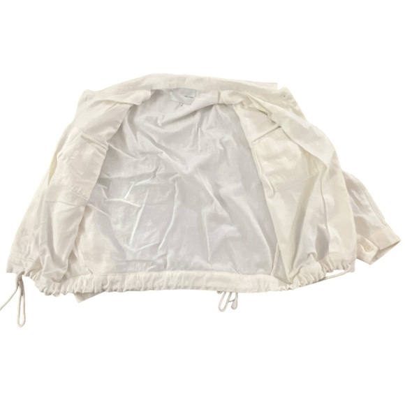 Oak + Fort 100% Cotton Drawstring Cropped Button Down Shirt - Picture 4 of 11